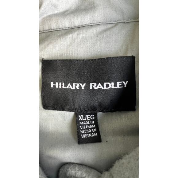 Hilary Radley XL Gray Shacket Overshirt Jacket Button Front Country-Coded Layer - Picture 4 of 4